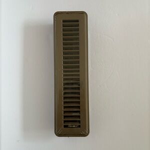 Floor Register NWT Long Slim Adjustable Vent Grate Brown Beige Metal Sealed OS